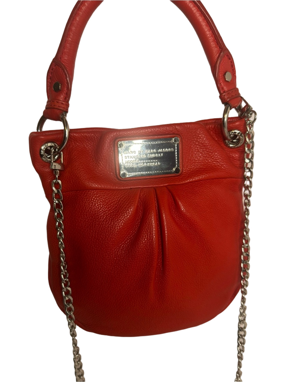 #441 Marc by Marc Jacobs Mini Classic Q Hillier Pebbled Leather Hobo Bag